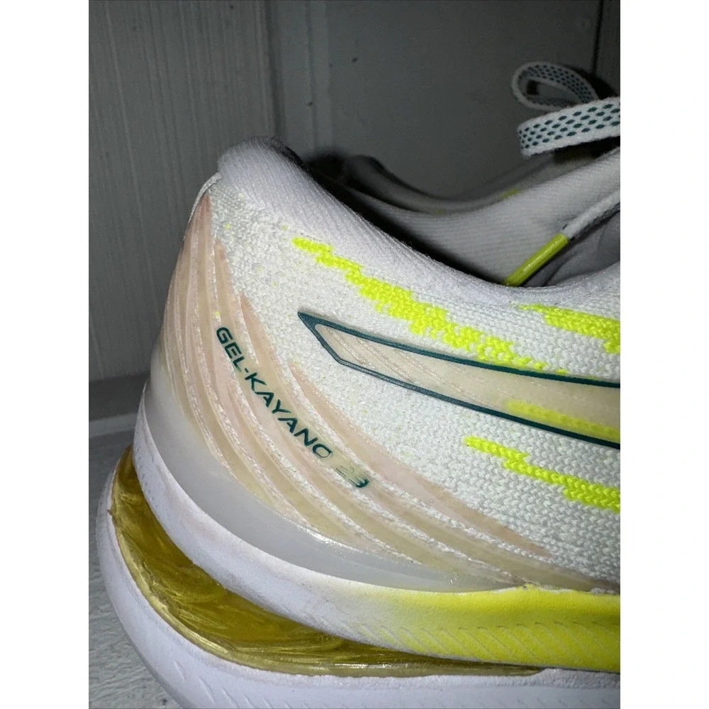 ASICS WOMEN'S‎ GEL-KAYANO 29 RUNNING SHOES SNEAKERS WHITE YELLOW SIZE 7